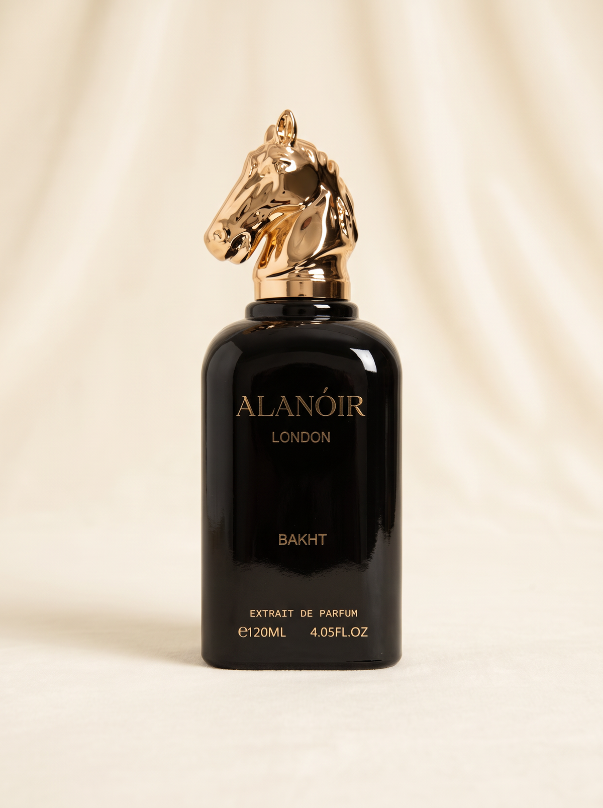 Alanoir bakht 120 ml perfume with gold horse-head cap